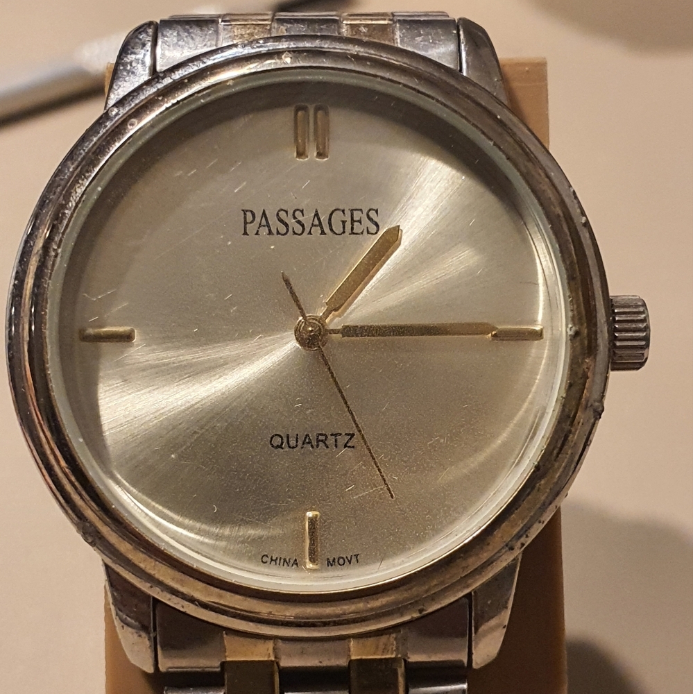 10/$20 Passages Silver/Goldtone Stainless Steel Men's Watch